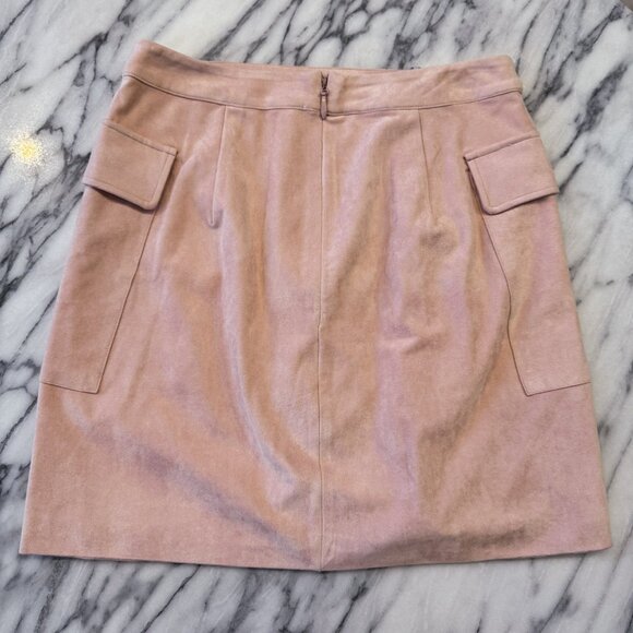 NWT Mistress Rocks Light Pink Suede Lace Up Mini Skirt Size M with Pockets - Picture 7 of 13